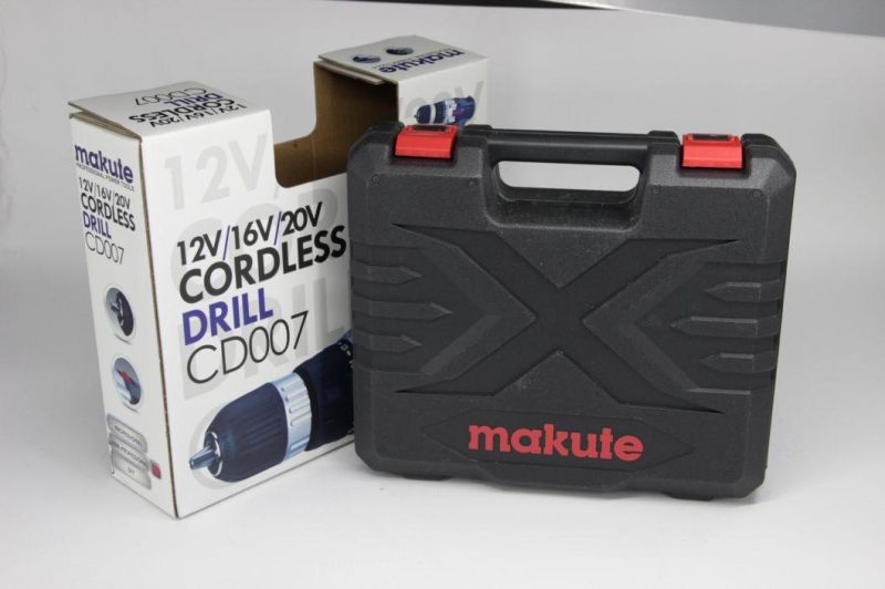 High Quality 23n. M Makute Power Tools Cordless Drill 12V Lion Battery