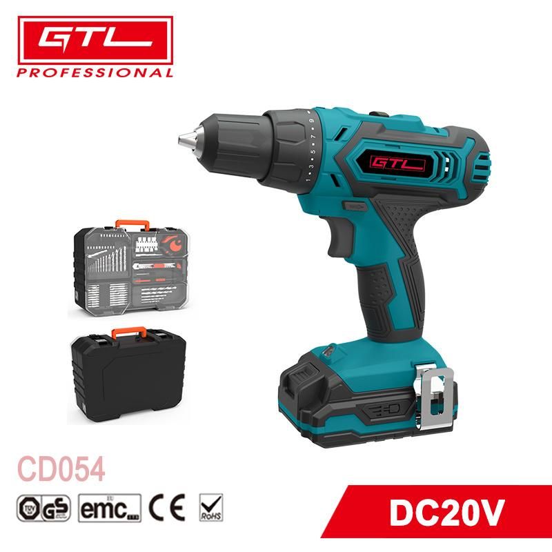20V Lithium Drill Driver Variable Speed Cordless Drill Kit with 74 Accessories & 2 Batteries