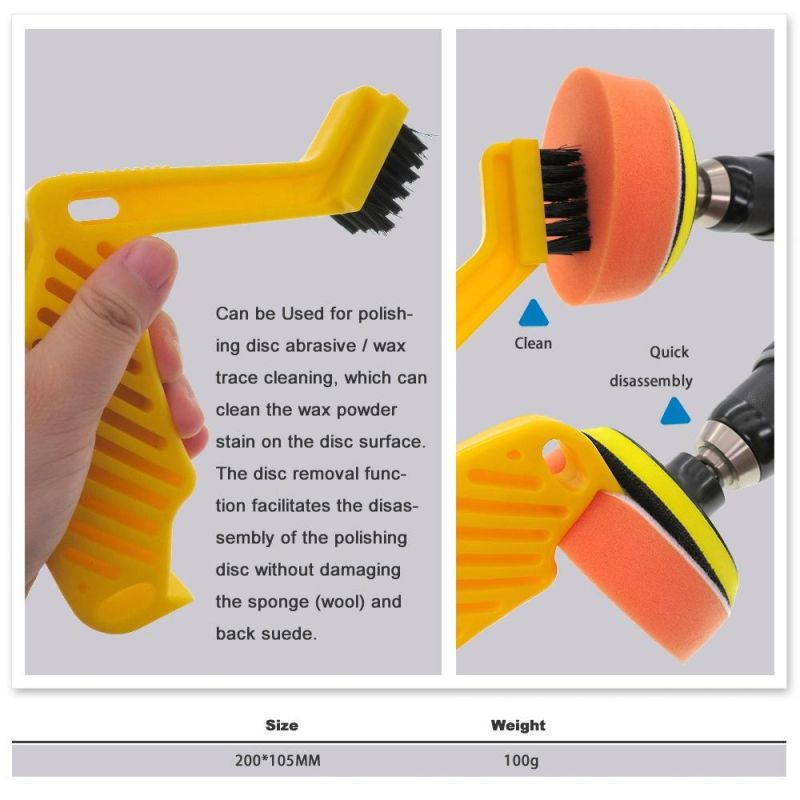 Cross-Border Supply Yellow Polishing Disc Sponge Wax Mark Cleaning Brush Car Waxing Polishing Disc Abrasive Cleaning Brush