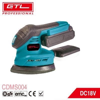 DC18V Lithium-Ion Detail Sander Electric Power Tools Cordless Mouse Sander with Sand Papers and Dust Collection Box (CDMS004)