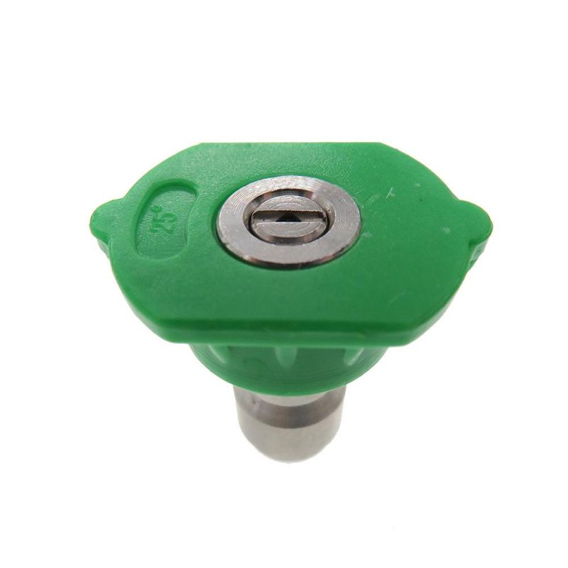Cross-Border Supply Cleaning Machine Water Gun Nozzle 25° Fan-Shaped Stainless Steel Nozzle Green High-Pressure Nozzle Spot