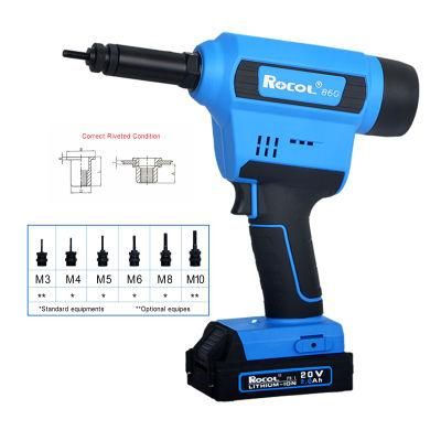 Factory Made Fastener Type M3-M10 Auto Mode Cordless Rivet Tool