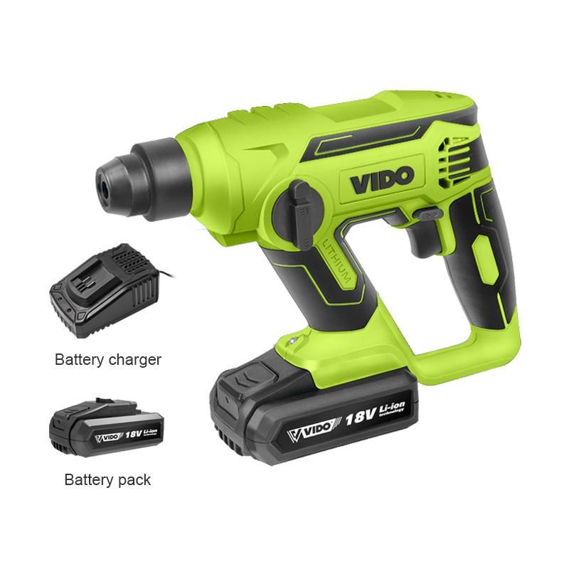 Vido New Product Li-ion Two Function Cordless Rotary Hammer