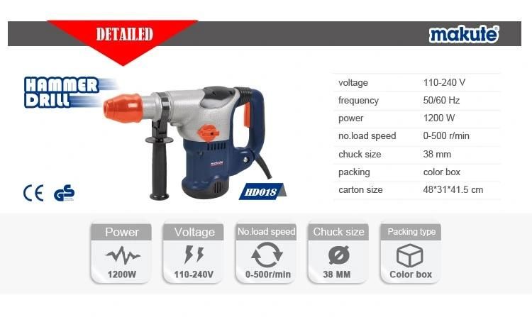 Makute HD018 1200W Professional Drill Machine Rotary Hammer