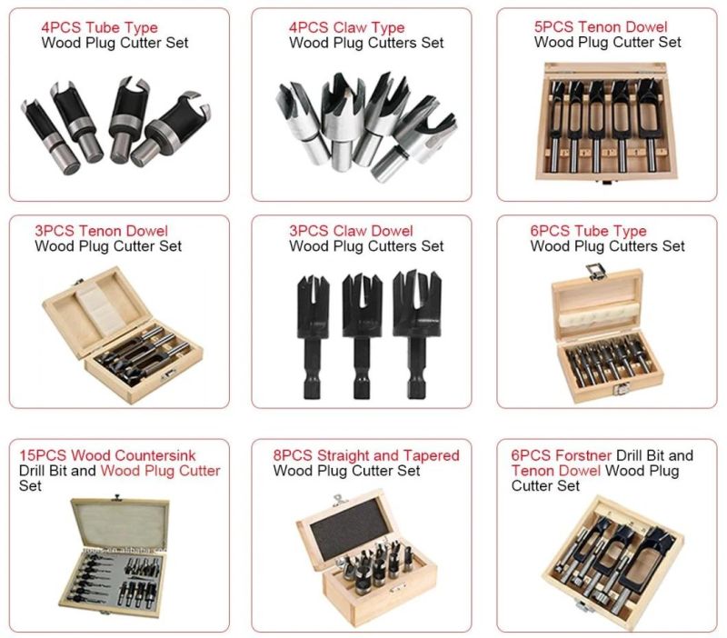 8mm 10mm 12mm 15mm Wood Plug Hole Saw Cutter Cutting Drill Bits