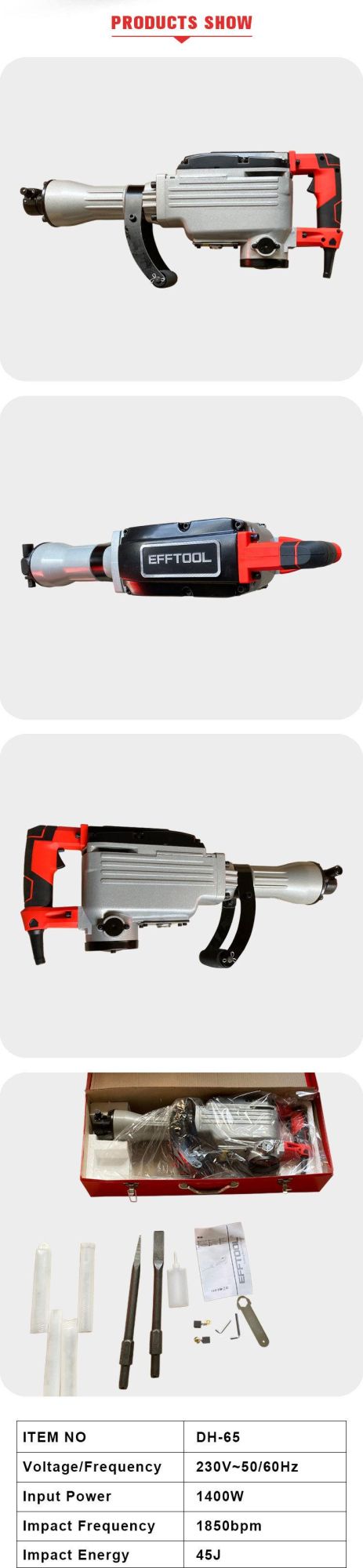 Super Power Efftool Demolition Hammer Dh-65