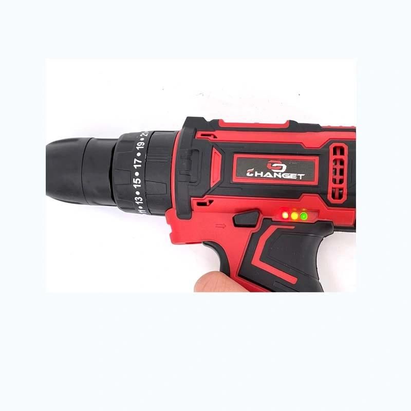 Cg-3006red Double Speed 12V 16.8V 21V Li-on Lithium Battery Professional Manufacturer Hand Rechargeable Forward and Reverse Impact Cordless Drill