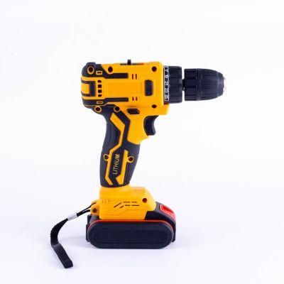 21V Impact Cordless Brushless Compact Drill Electric Tool Power Tool with 2-Speed Lithium-Ion Battery Drill Driver