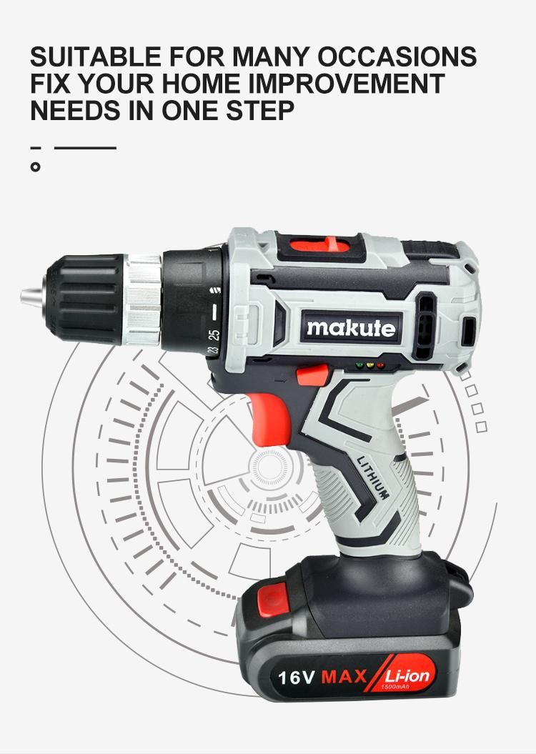 Makute 30n. M Professional Cordless Drill with Impact Function 20V Li-ion