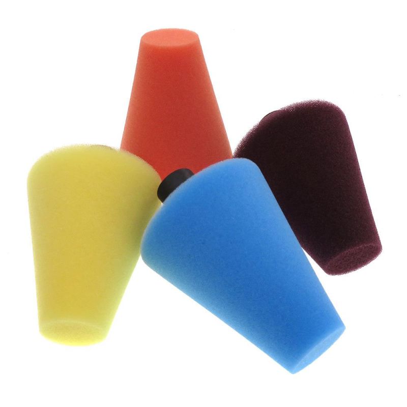 Cross-Border Supply 75mm Yellow Car Wheel Sponge Brush Polishing Disc Wheel Steel Ring Polishing Waxing Sponge Wheel