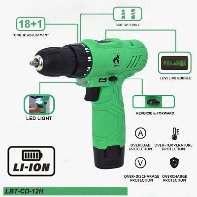 12V Li-ion Battery Power Cordless Drill