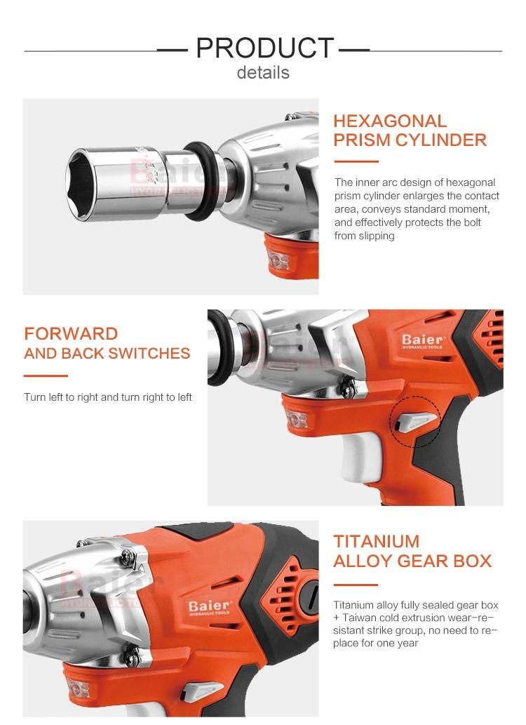 Chinese Factory Hot Sale Cordless Impact Wrench Brushless Motor Wrench Electric Impact Wrench