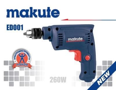 Makute 260W 6.5mm Electric Power Tools Drill Machine (ED001)