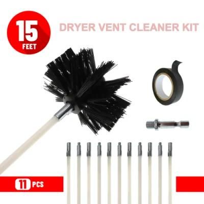 Electric Drill Pipe Brush 15/4.57m Rod Dryer Flue Brush Cleaning Electric Brush