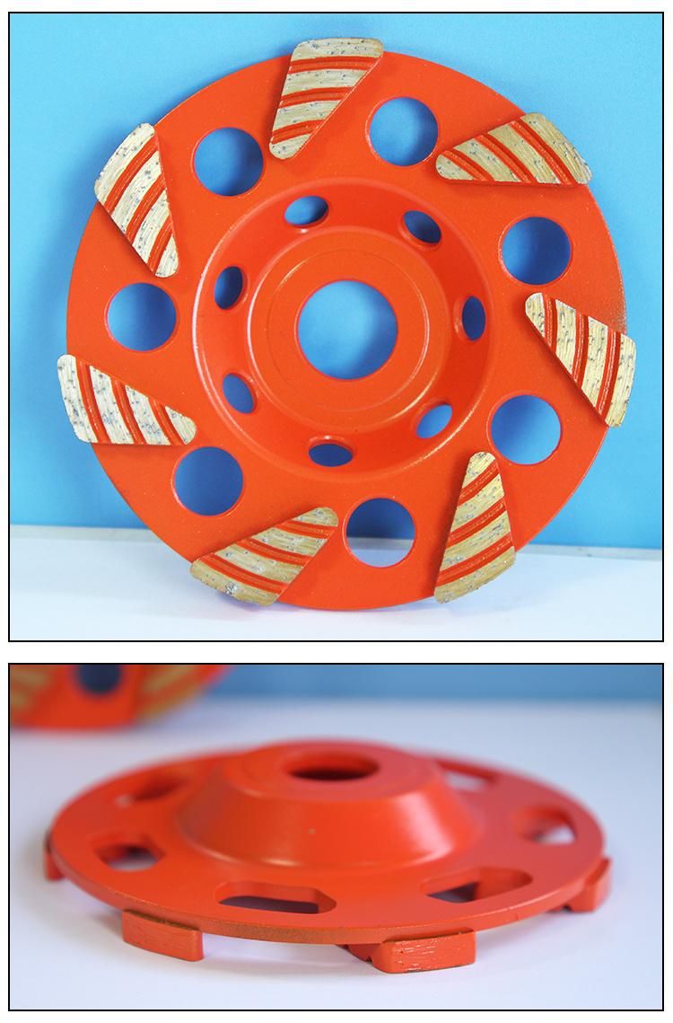 Concrete and Stone Polish Segmented Turbo Double Row Diamond Cup Grinding Wheel