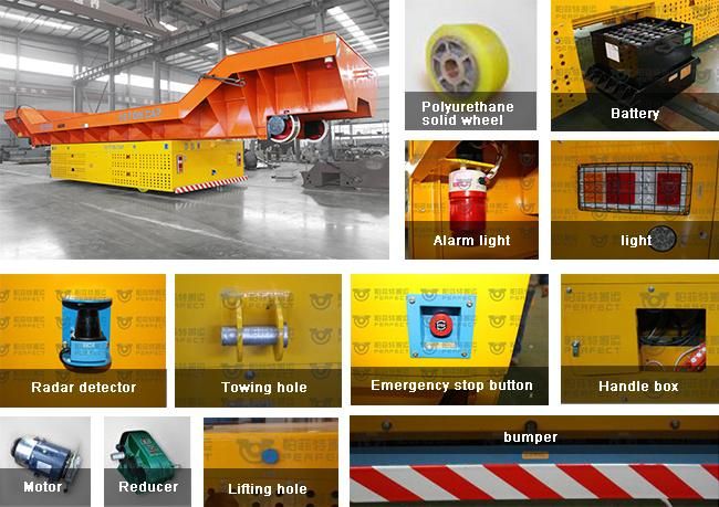 Electric Transfer Trolley Motorized Transfer Cart 25t Loading Capacity
