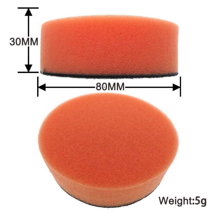 Cross-Border Supply 3-Inch Car Polishing Sponge 21-Piece Set of Car Cleaning Supplies Beauty Waxing Self-Adhesive Polishing Disc Pad
