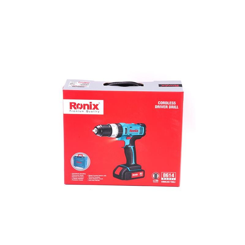 Ronix 8614 Waterproof Electric Screwdriver Cordless Drill, 14V 10mm Cordless Screwdriver Drill Driver