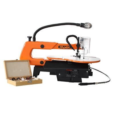 Professional Cast Iron Base 110V 16 Inch Wood Cutting Scroll Saw with Pto Shaft for DIY