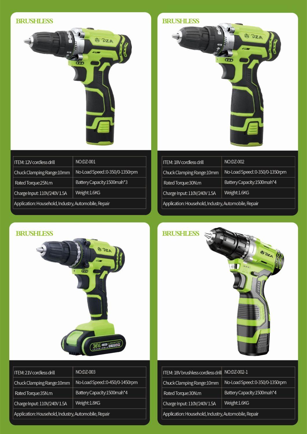 Durable Electric Power Tools Lithium Cordless Drill for DIY Using Home