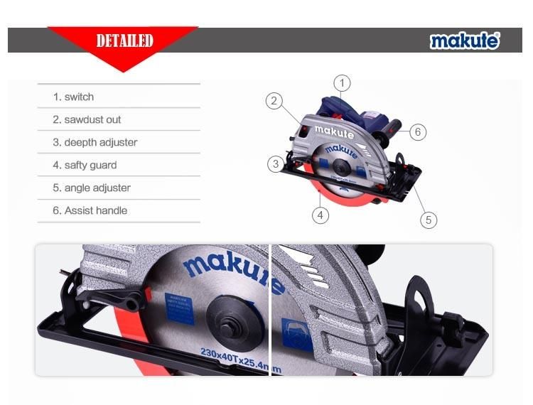 235mm 2200W Wood Electric Cutting Tools Circular Saw