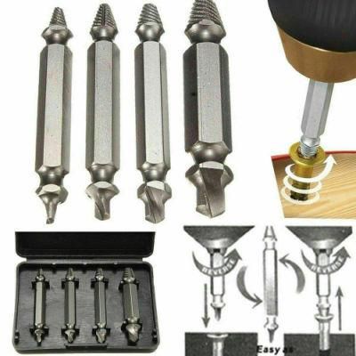 Broken Damaged Bolt Remover Speed out Screw Extractor Drill Bits Guide Set