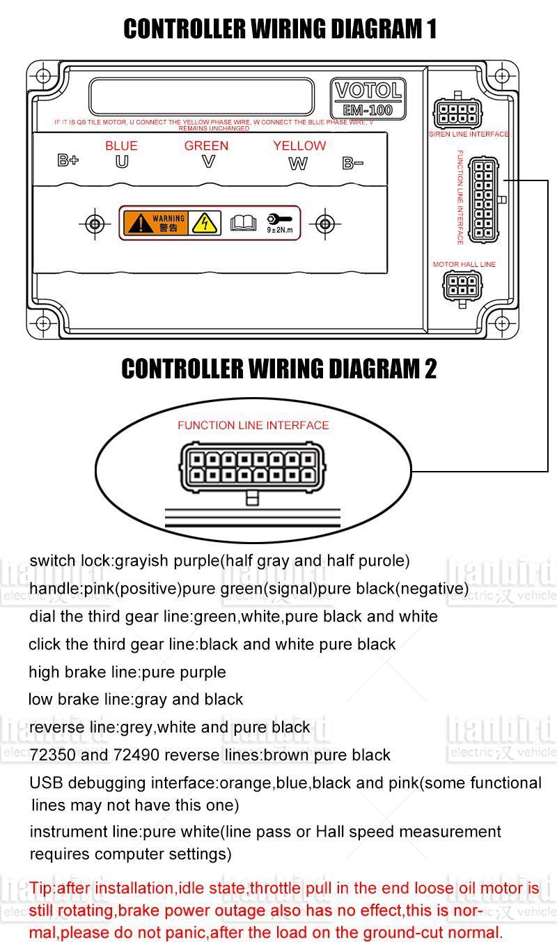 Controller Programmable for Electric Motorcycle Electric Scooter Brushless DC Driver