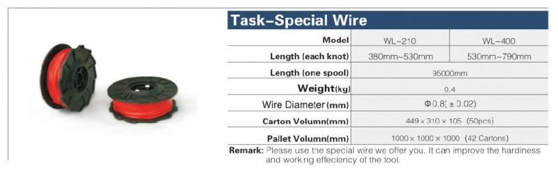 Ce Approved Wl-210 Automatic Reinforcing Steel Bar Rebar Tying Tool