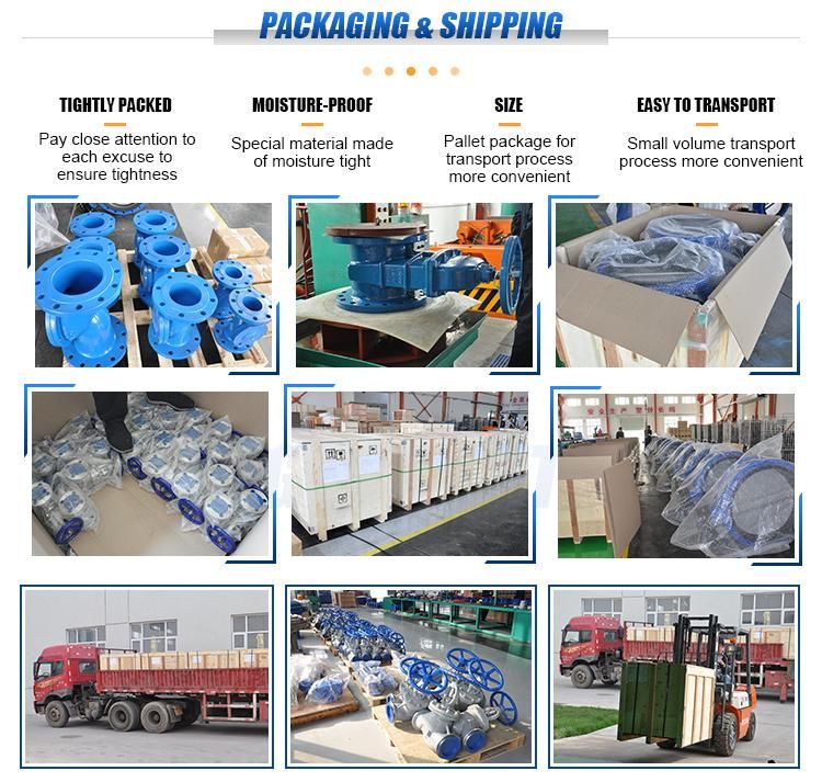 DN500 Clamp Wafer Electric Two Pieces Stem Ductile Iron Butterfly Valve