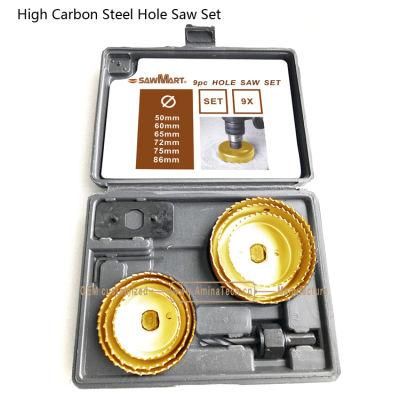 9PC high Carbon Hole Saw Set,Power Tools,Drill Bits