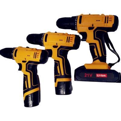 21V Professional Hand Lithium Battery Cordless Drills Impact Drill