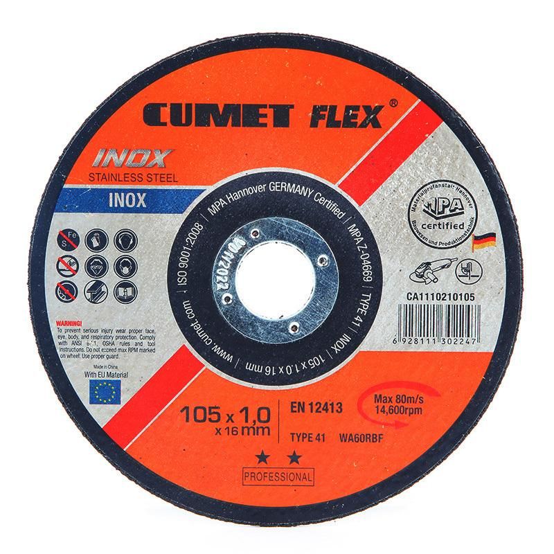 Cumet 4′ ′ Cut off Wheel for Metal Abrasive with MPa Certificate