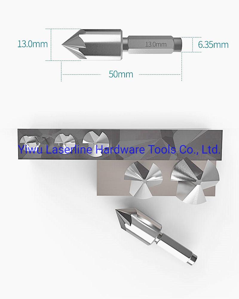 Excellent Performance HSS Countersink Hex Shank Makita Original Drill Bit for Metal Steel Copper Ni Alu Hole Chamfering