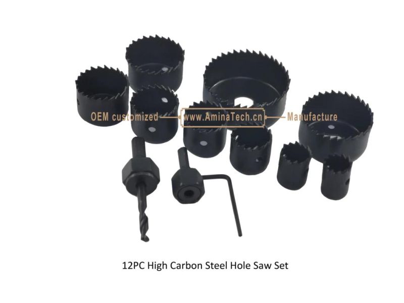 12PC High Carbon Steel Hole Saw Set,Power Tools