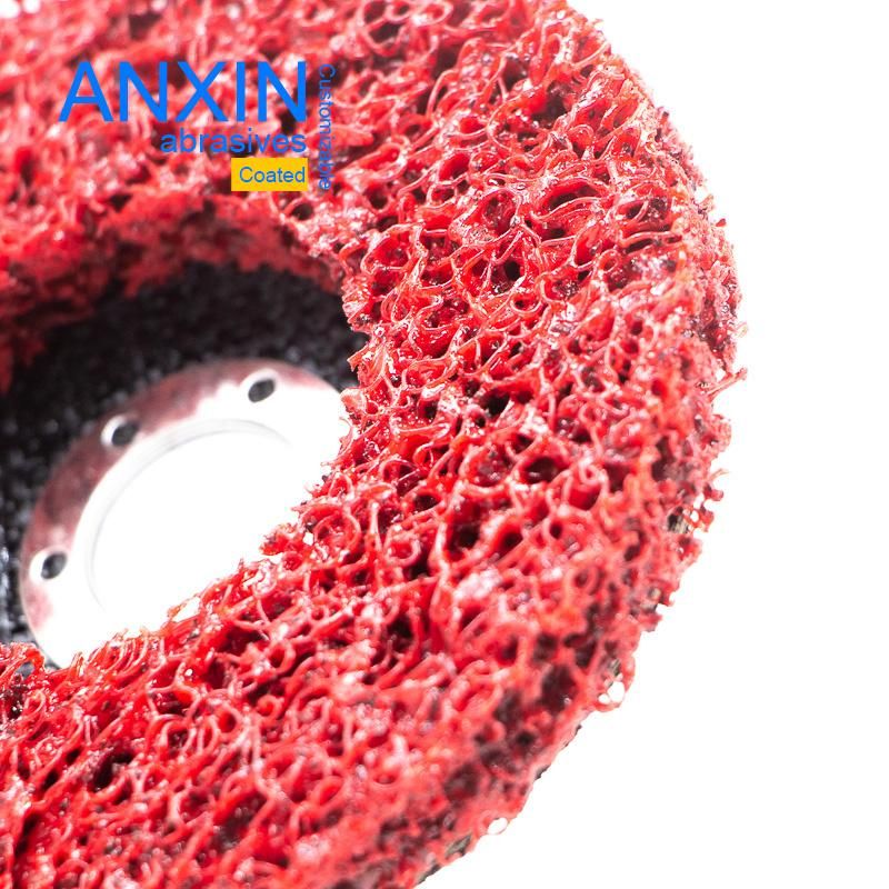 4"*5/8" Cleaning Pad Paint Removing Rush Red Color