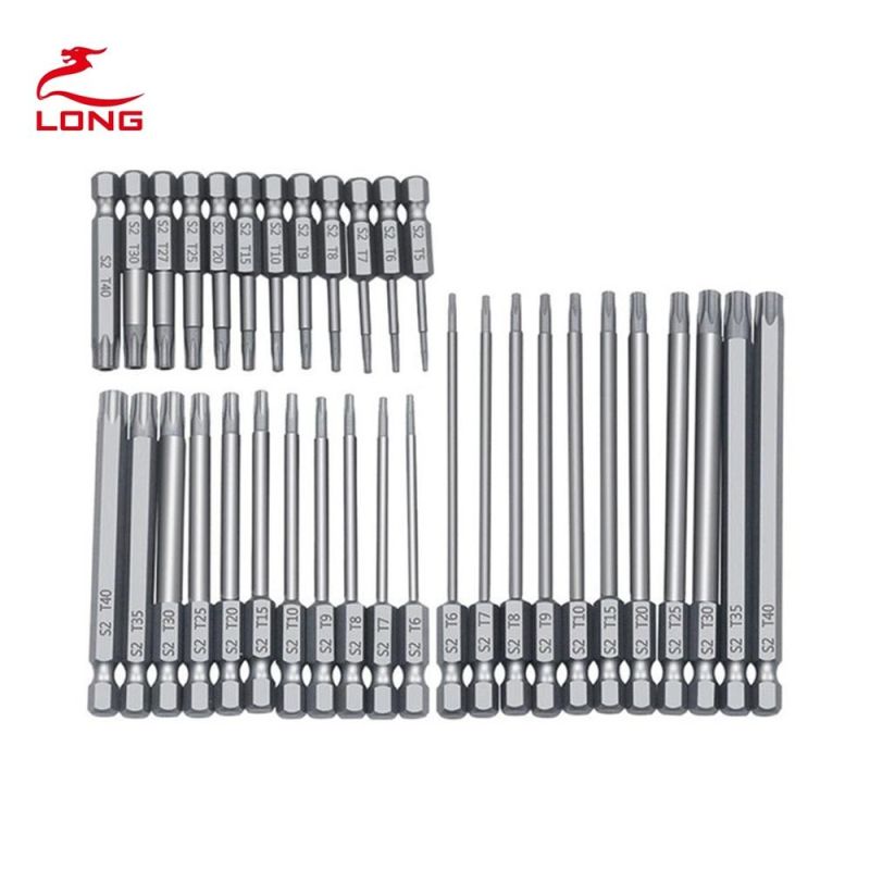 H1/4 Shank Single End Screwdriver Bits Tamper Resistant Star Bits