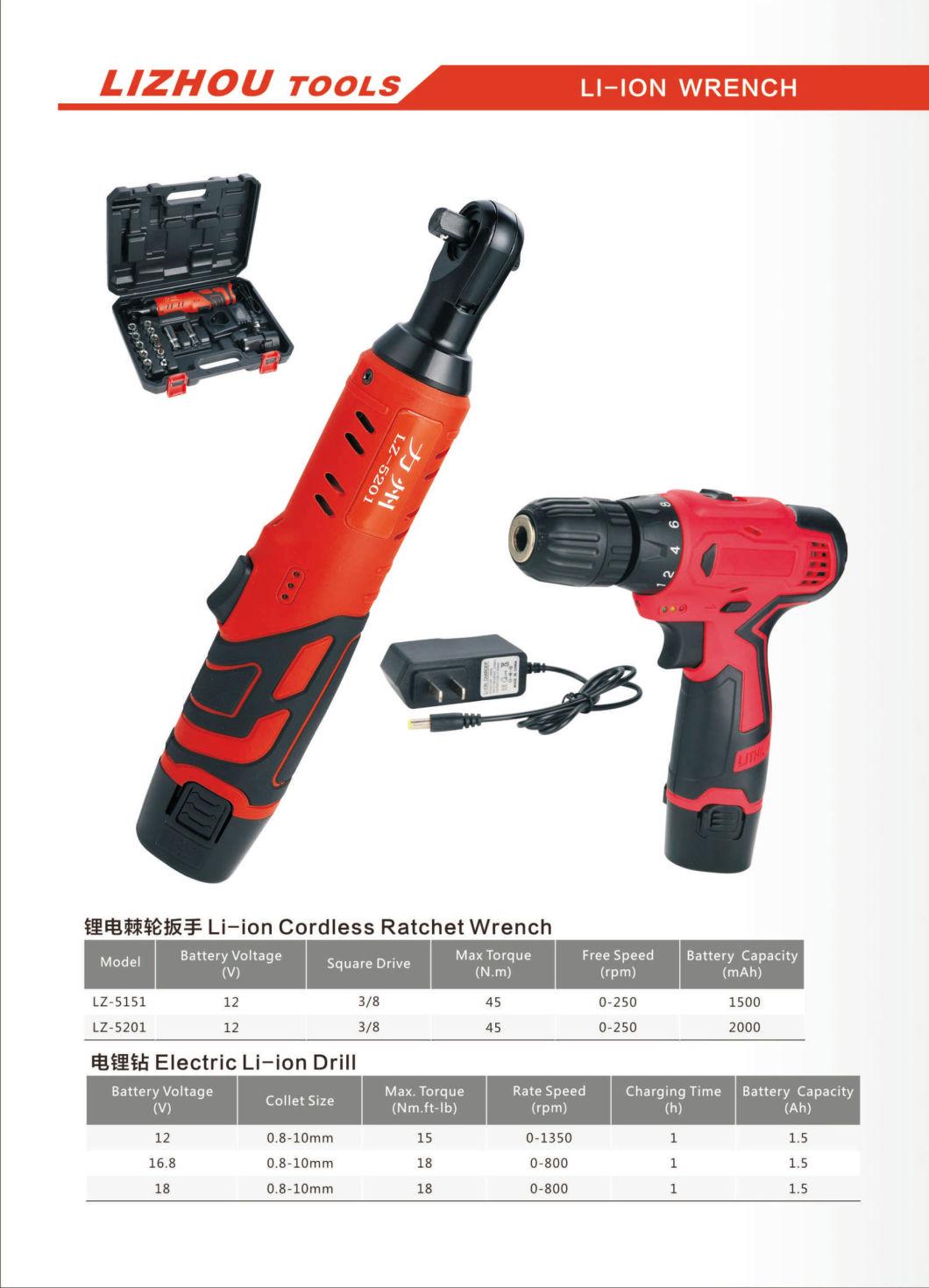 LIZHOU Hot LZ-5201 Li-ion Brushless Wrench Hand Tools Hardware Tool Hammer Impact Wrench Impact Tool 3/8" Wrench