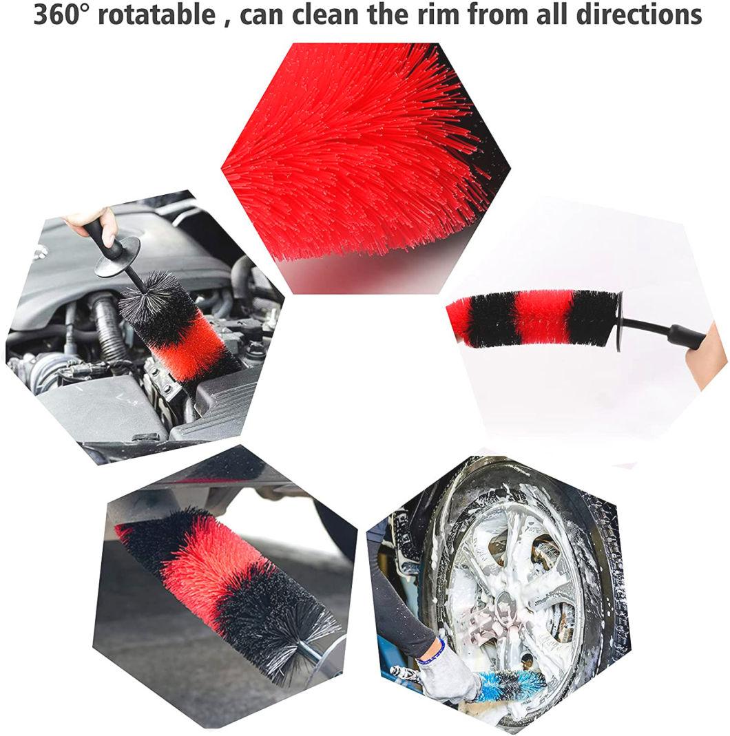 Cross-Border Supply Car Cleaning Brush 9-Piece Car Beauty Tool Brush Cross-Border Hot Sale Kitchen Cleaning Brush