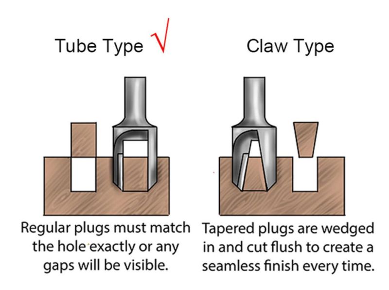 8 PCS Hollow Straight and Tapered Wood Hole Plug Cutter for Making Plug