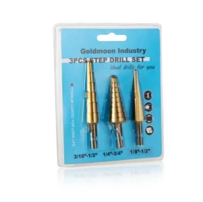 3PCS Step Drill Bit in Blister Card