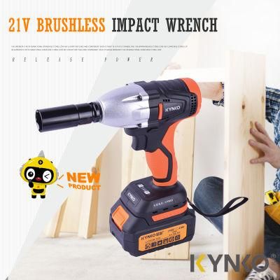 Kynko 21V 320nm Brushless Impact Wrench with Auto-Stop Function