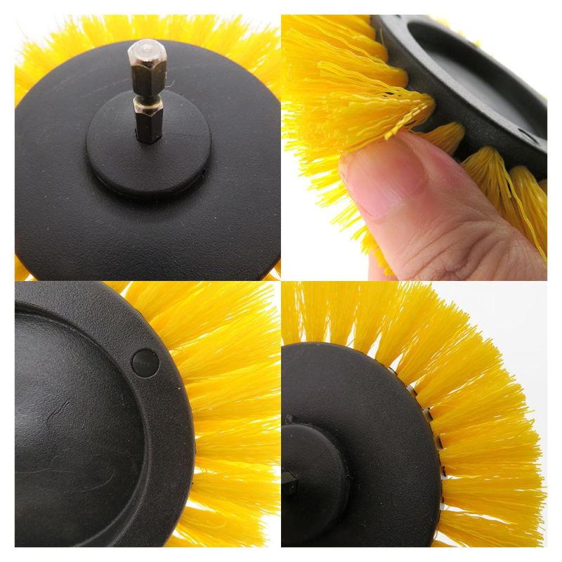 3.5 Inch Yellow Electric Drill Gap Brush Kitchen Floor Gap Cleaning