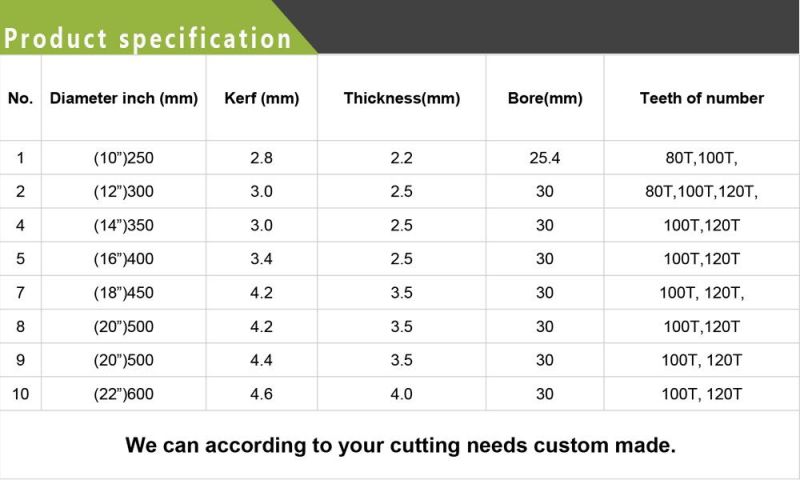 Circular Cutting Disc Aluminum Saw Blades for Power Tools