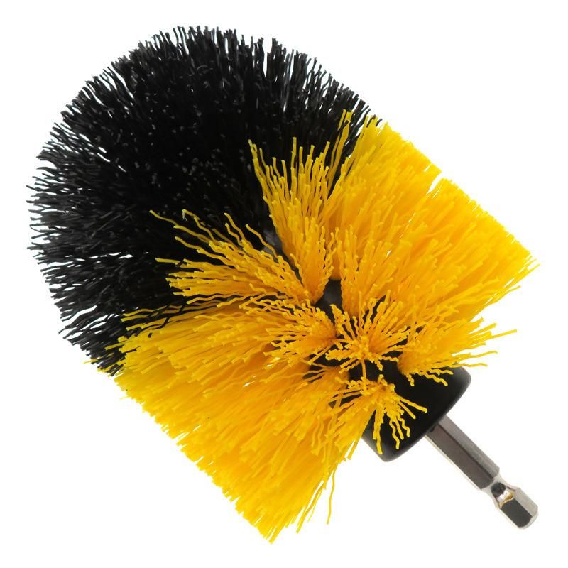 Electric Drill Brush Yellow 8-Piece Set Floor and Wall Stain Removal Polishing Electric Cleaning Brush