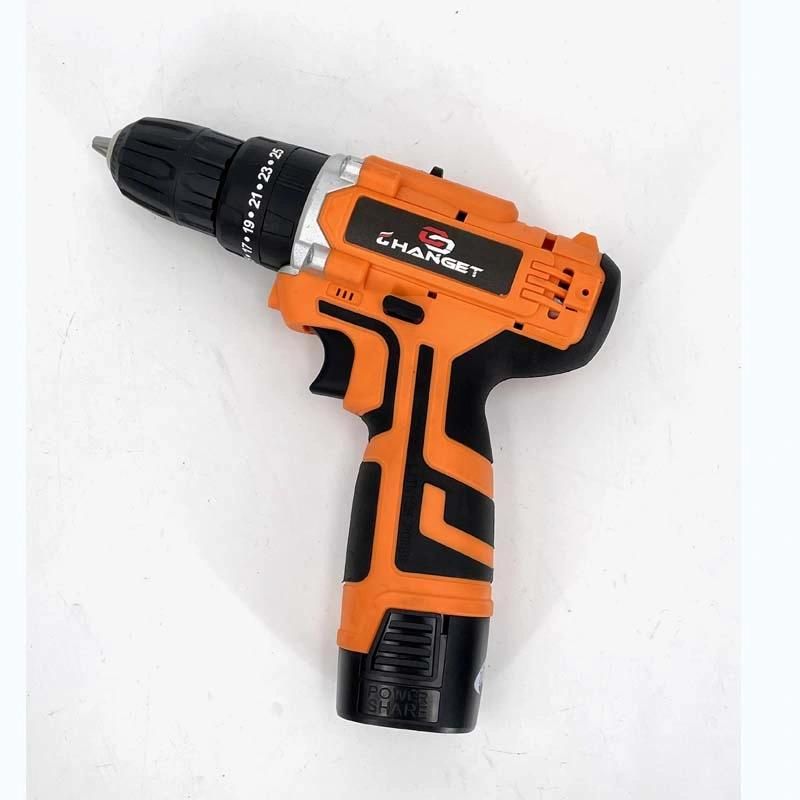 Cg-2009orange Double Speed 12V 16.8V 21V Li-on Lithium Battery Professional Manufacturer Hand Rechargeable Forward and Reverse Impact Cordless Drill