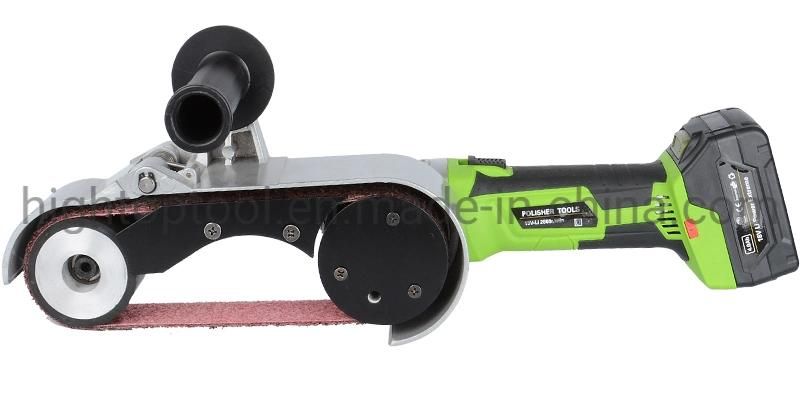 Lithium Charging Cordless Electric Metal Stainless Steel Pipe Tube Finishing Burnishing Belt Sander Polisher