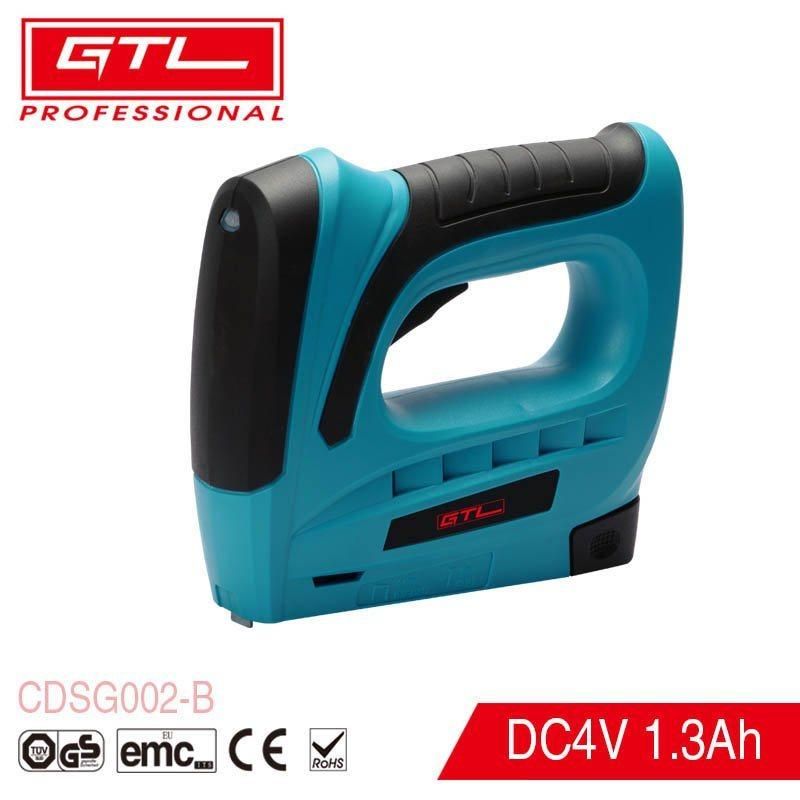 Cordless Staple Gun 3.6V Li-ion Battery Staple Gun for DIY Small Project of Upholstery Home Improvement and Woodworking, Including Nails and Staples (CDSG002-B)