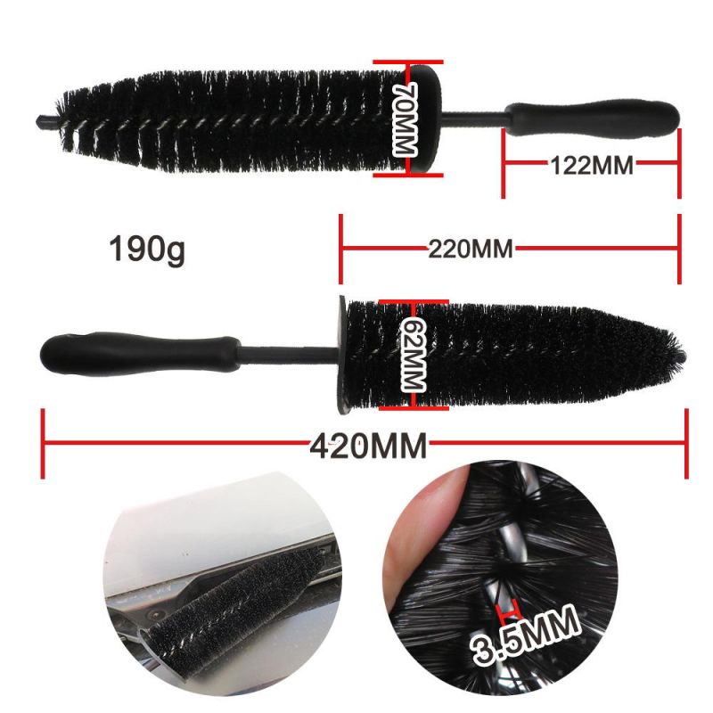 Cross-Border Supply Car Wash Tire Cleaning Brush Car Hub Brush Wheel Hub Brush Car Wash Brush Car Cleaning Supplies