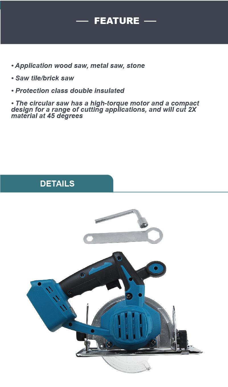 5 in. Brushless Circular Saw TM 20V-125 Professional