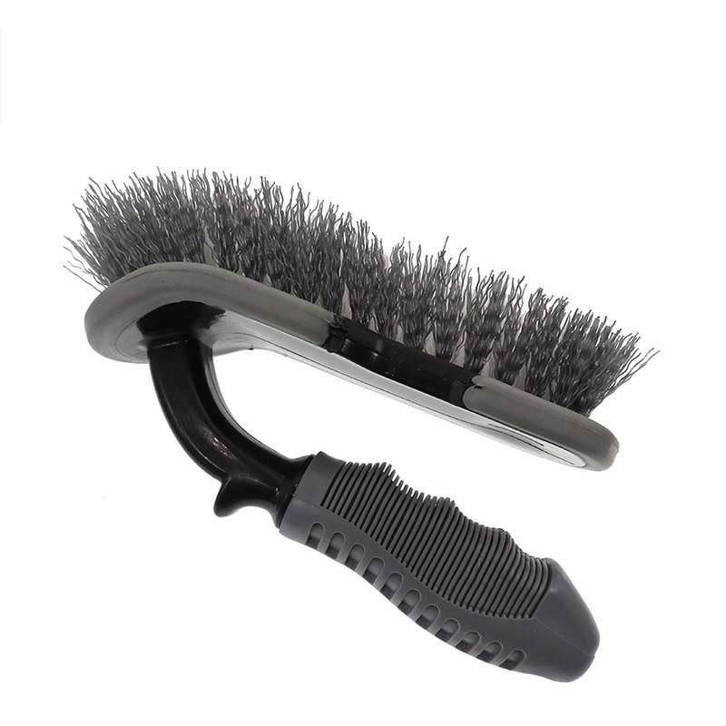 Cross-Border Supply Car Wash Tool Wheel Hub Brush Large Curved Handle U-Shaped Tire Brush Car Cleaning Tire Brush